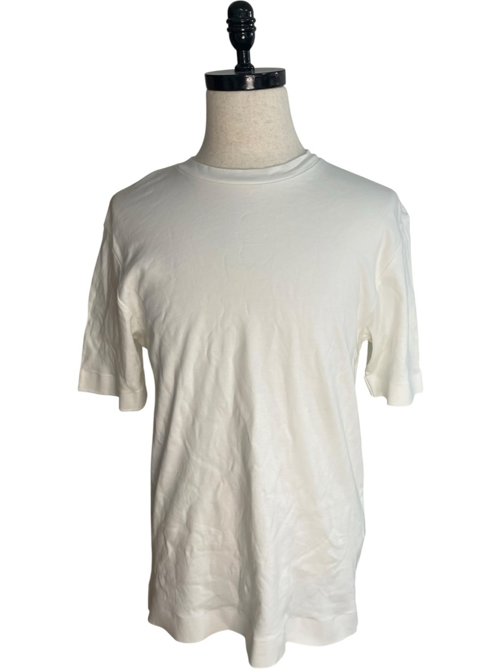 Zara Man Heavyweight Short Sleeve T-Shirt Oyster White